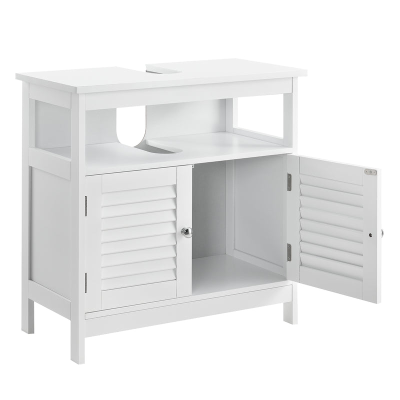 Maßskizze Badezimmerschrank Waterford 60x60x30 cm Weiß en.casa