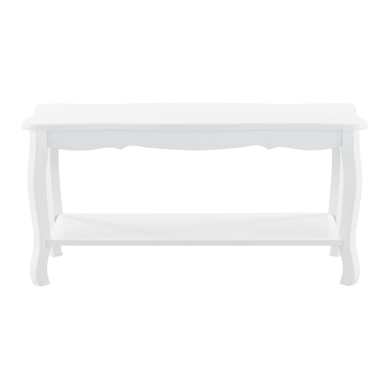 Maßskizze Couchtisch Pearl 88x40x42 cm Shabby Shic Stil Weiß en.casa