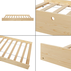 Hausbett Sodankylä mit Ausziehbett mit 2 Matratzen 90x200cm [en.casa]