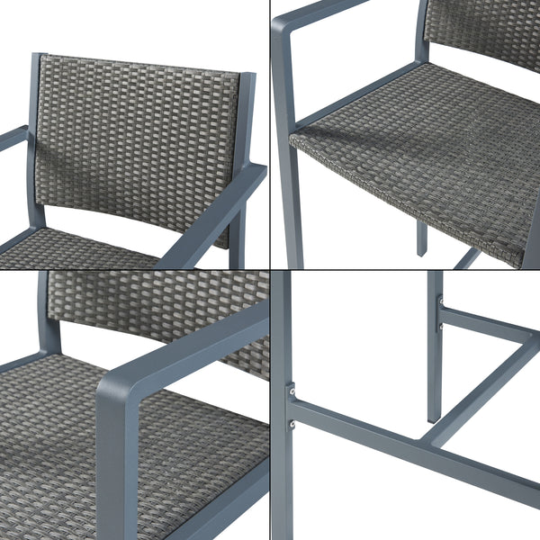 Bartischset Avise 3-tlg. Aluminium [casa.pro]
