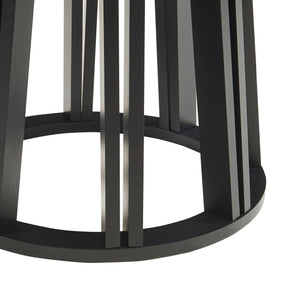 Beistelltisch Burgess 51xØ51 cm Schwarz/Walnussoptik [en.casa]