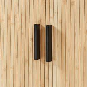 Beistellschrank Tvedestrand 100x40x80 cm Natur/Schwarz [en.casa]