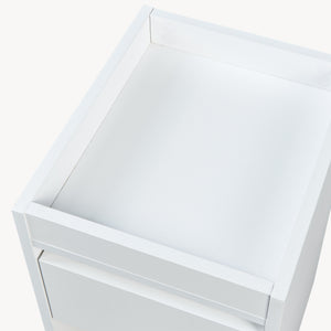Nachttisch Lure 55x30x35 cm Weiß/Eicheoptik [en.casa]