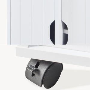 Beistellschrank auf Rollen Fadeskimma 72x70x20 cm Weiß [en.casa]