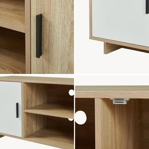 Fernsehschrank Kenta 120x39x52 cm Sonoma-Eicheoptik/Weiß [en.casa]