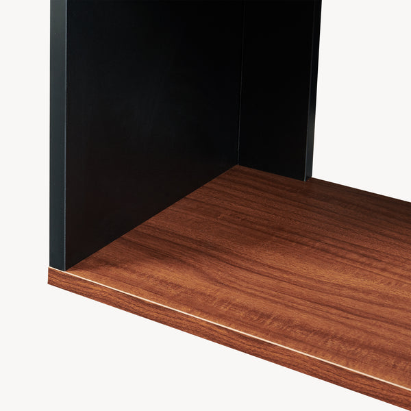 Beistelltisch Trond 80x29x60 cm Schwarz/Walnussoptik [en.casa]