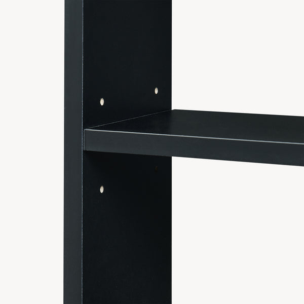 Toilettenpapierhalter Trond 60x40x16 cm Schwarz/Walnussoptik [en.casa]