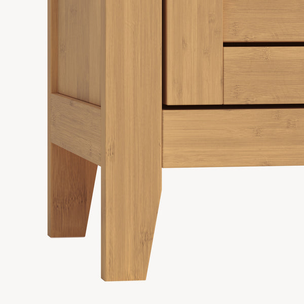Beistellschrank Rirg 92x50x25 cm Bambus Natur [en.casa]