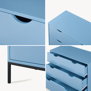 Kommode Colwyn 78x80x40 cm Blau [en.casa]