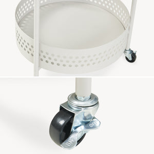 Servierwagen Jässaatka Stahl 76x40 cm Grau [en.casa]