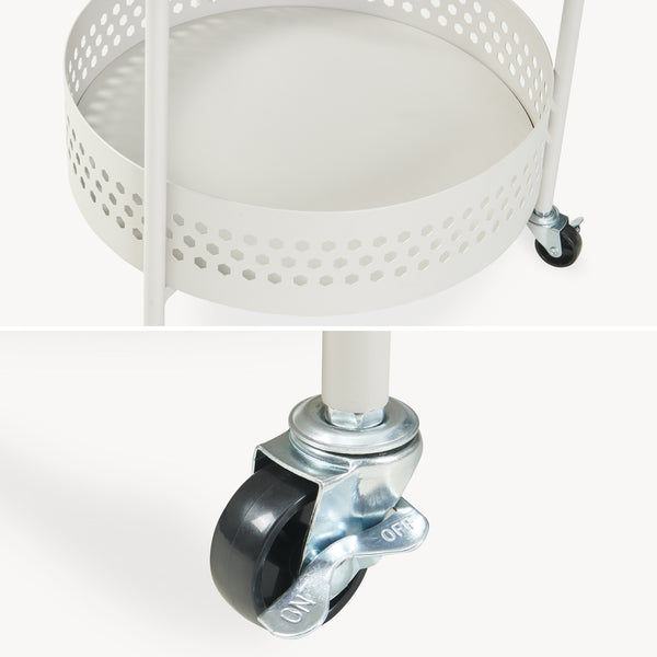 Servierwagen Jässaatka Stahl 76x40 cm Grau [en.casa]