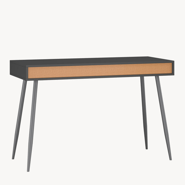 Schreibtisch Tumba 115x48x76 cm Schwarz/Walnussoptik [en.casa]