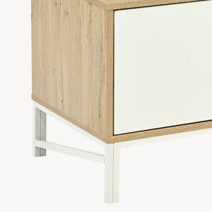 Fernsehschrank Kerrköndam 120x40x46 cm Eicheoptik/Weiß [en.casa]