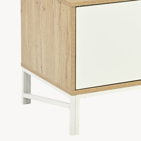 Fernsehschrank Kerrköndam 120x40x46 cm Eicheoptik/Weiß [en.casa]