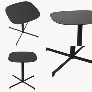 Outdoor Beistelltisch Foggia 43x40x40 cm Stahl Anthrazitgrau [casa.pro]