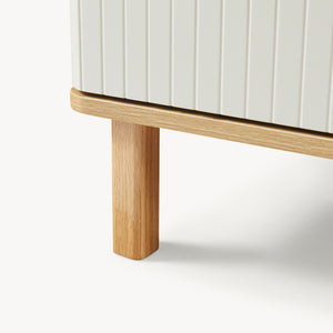 Kommode Ferrersp mit 3 Schubladen 70x60x40 cm Eicheoptik/Sandfarben [en.casa]