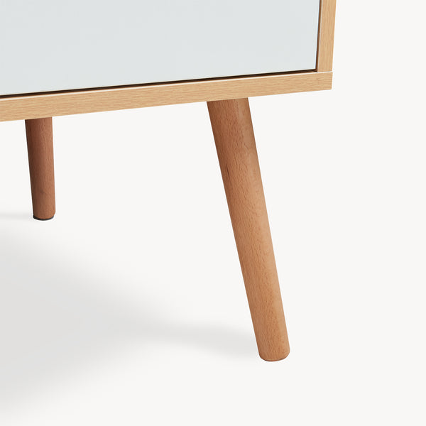 Couchtisch Bordkak mit Schublade 100x48x45 cm Eicheoptik/Weiß [en.casa]