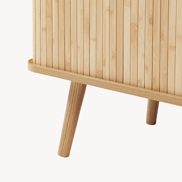 Beistellschrank Nordkapp 100x40x80 cm Bambus [en.casa]