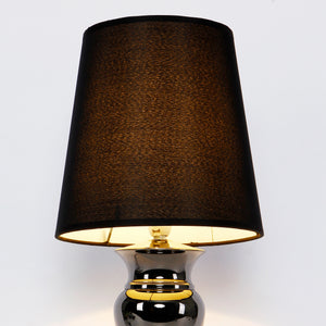 Moderne Tischlampe H:48cm Schwarz Tischleuchte Lampe Leuchte [Lux.Pro]