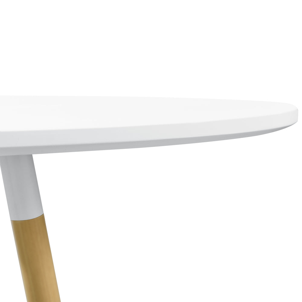 Esstisch Camille Ø80 cm Retro - Design Weiß en.casa - premiumXL