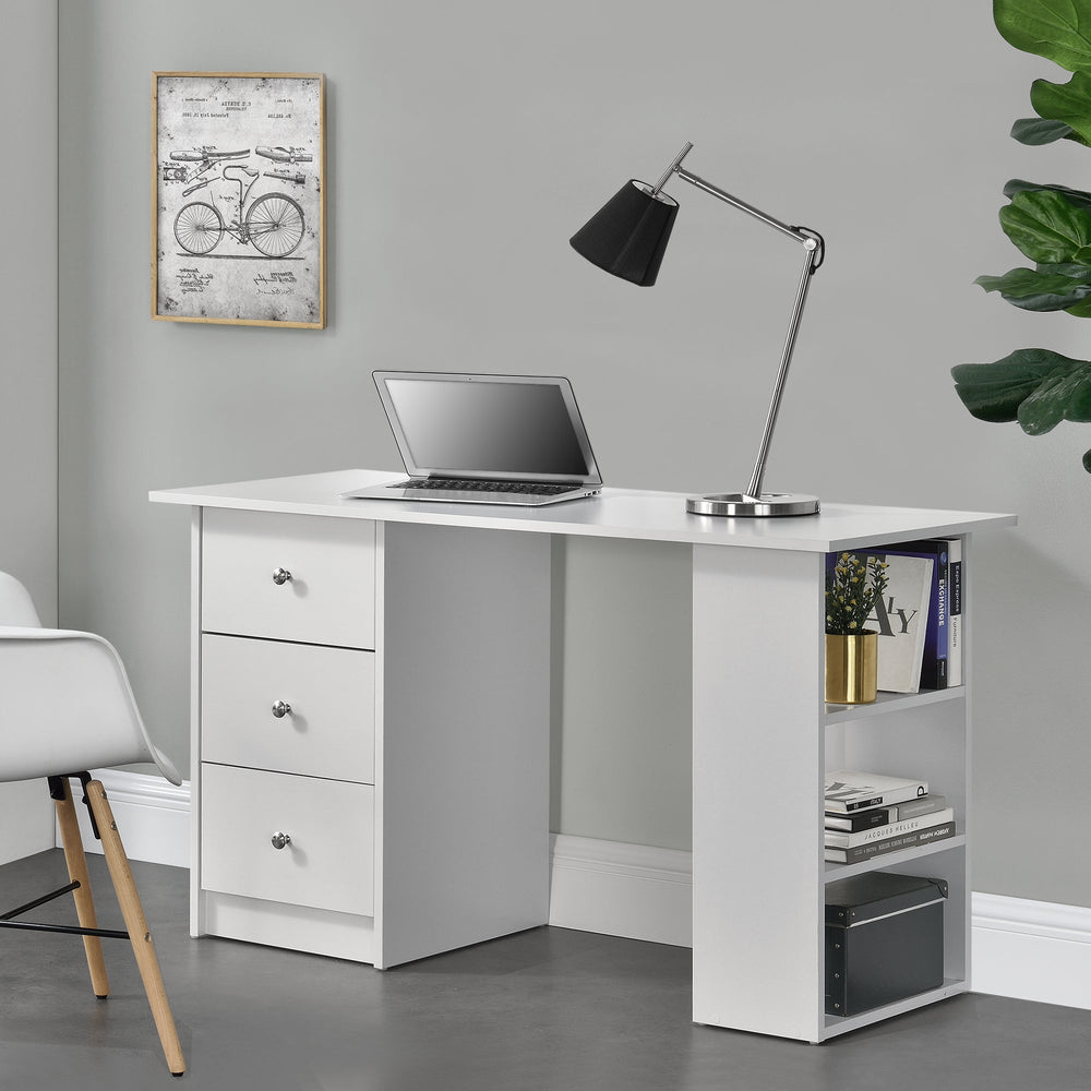 Schreibtisch Lemberg 120x50x72 cm Weiß [en.casa] - premiumXL