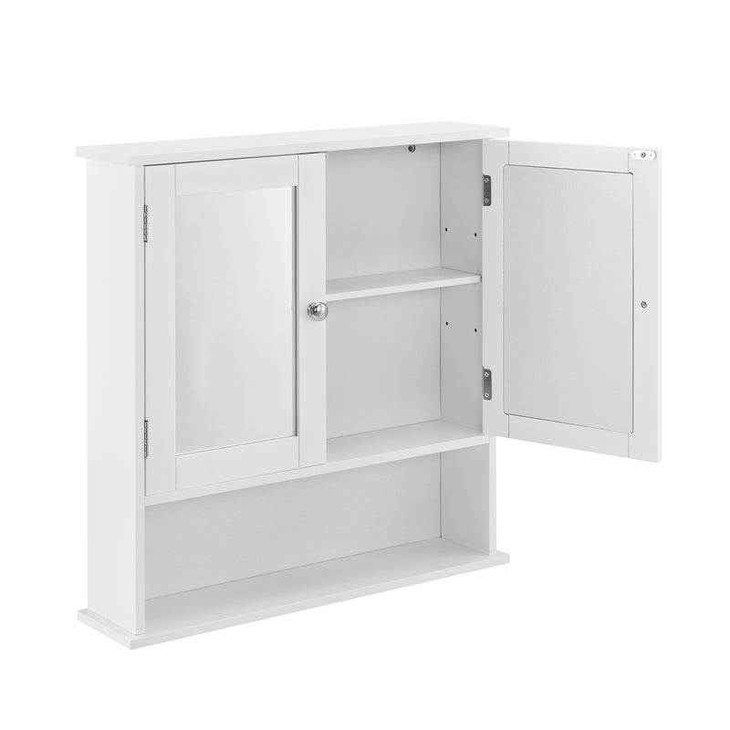 Maßskizze Badezimmerschrank Locust 58x56x13 cm Weiß [en.casa]