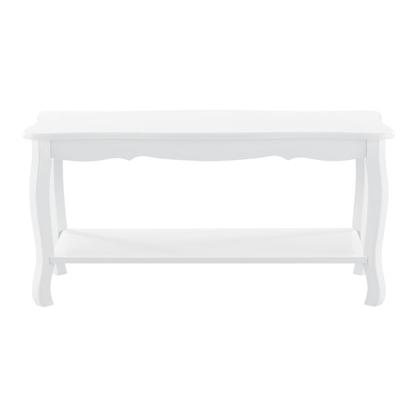 Couchtisch Pearl 88x40x42 cm Shabby Shic Stil Weiß en.casa