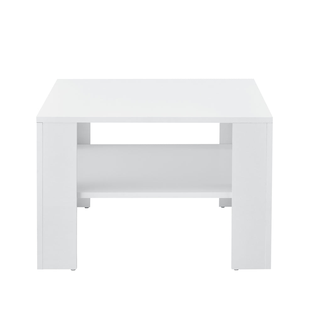 Couchtisch Aachen 60x60x40 cm mit Ablage Weiß en.casa - premiumXL