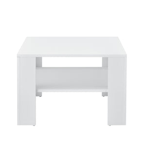 Couchtisch Aachen 60x60x40 cm mit Ablage Weiß en.casa