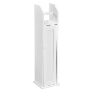 Toilettenpapierhalter Falkenberg 78x20x18 cm Badezimmerschrank mit Ablage Weiß en.casa