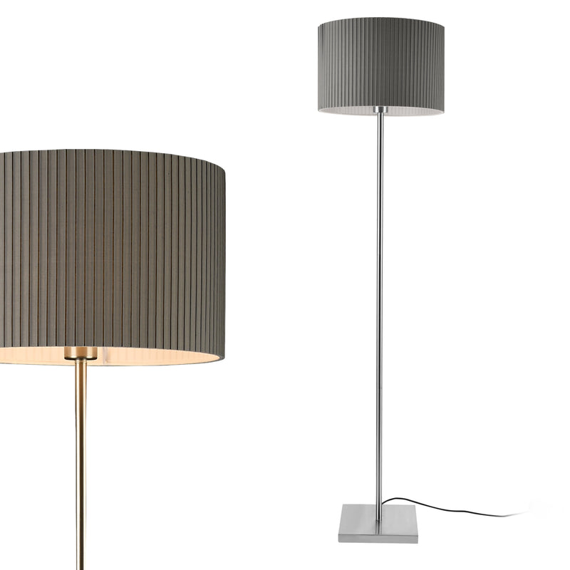 Maßskizze Stehleuchte Coimbra 151 cm 1xE27 Metall Grau lux.pro
