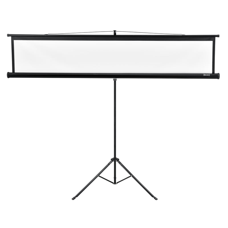 Maßskizze Beamer Leinwand mit Stativ 113 Zoll [in.tec]