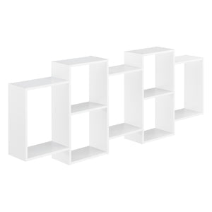 Wandregal Jessheim 161x18x65 cm Weiß en.casa