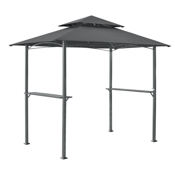 Grillpavillon Parga 250x241x151 cm Dunkelgrau [en.casa]