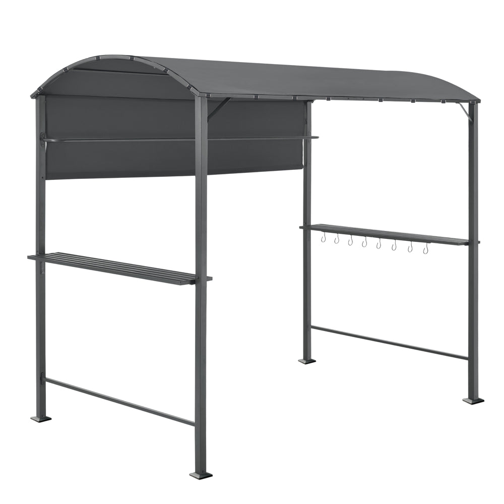 Grillpavillon Pyrgos 215 x 220 x 140 cm Dunkelgrau en.casa - premiumXL