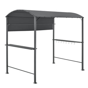 Grillpavillon Pyrgos 215x220x140 cm Dunkelgrau [en.casa]