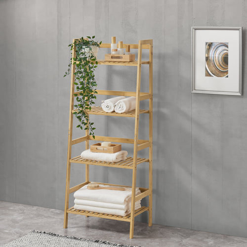 Bambus Leiterregal Vinje 48x32x123cm [en.casa]
