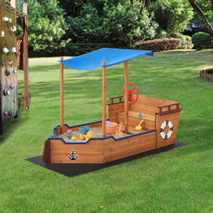 Sandkasten Grömitz Segelschiff 103x160x78cm [en.casa]