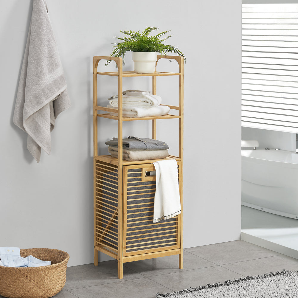 Bambus Wäscheregal Tidaholm 118x39,5x30,5cm [en.casa] - premiumXL