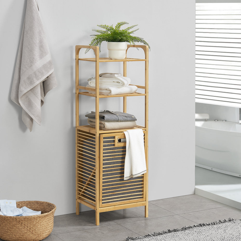 Bambus Wäscheregal Tidaholm 118x39,5x30,5cm [en.casa] - premiumXL