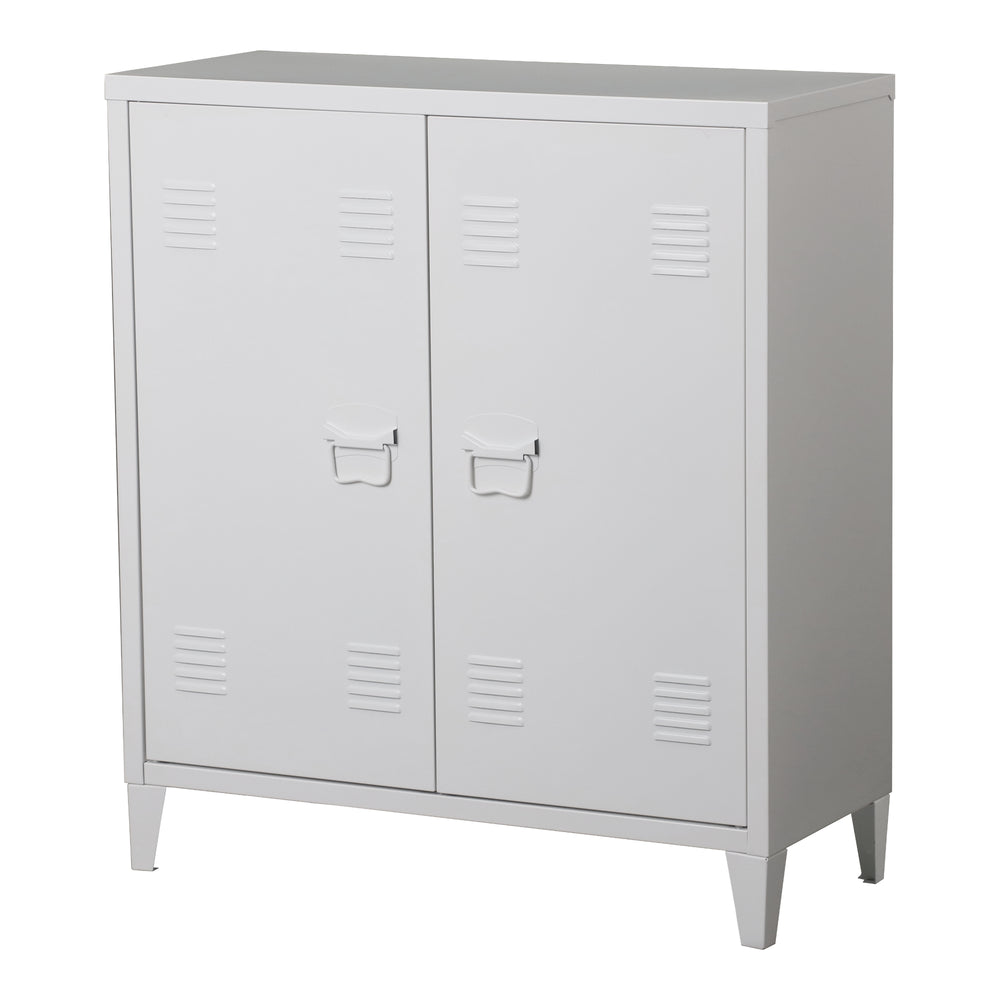Metallschrank Oripää - 90x80x33cm - Weiß