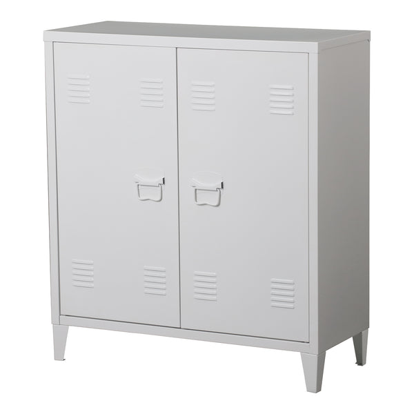 Metallschrank Oripää - 90x80x33cm - Weiß