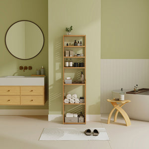 Standregal Forssa 165 x 42 x 28 cm Bambus Natur [en.casa]