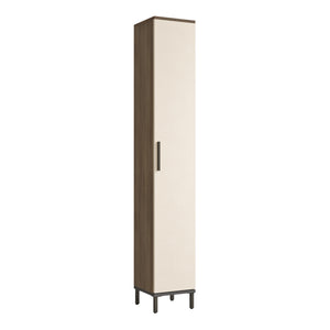 Hochschrank Lieto mit 6 Ablagefächern 183,5 x 29,5 x 29,5 cm Eiche grau [en.casa]