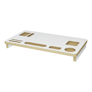 Monitorständer Tjele 54 x 30 x 7 cm Weiß [en.casa]