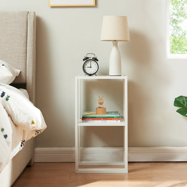 Beistelltisch Thyholm 55x30x30 cm Weiß [en.casa]