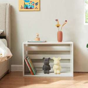 Beistelltisch Rønde 43x64x33 cm Weiß [en.casa]