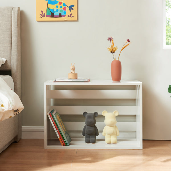 Beistelltisch Rønde 43x64x33 cm Weiß [en.casa]
