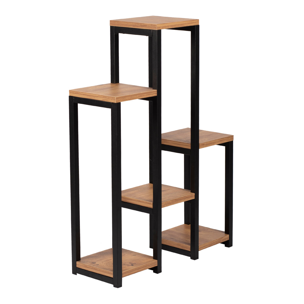 Pflanzregal Rosenholm mit 6 Ablagen Holzfarben [en.casa] - premiumXL