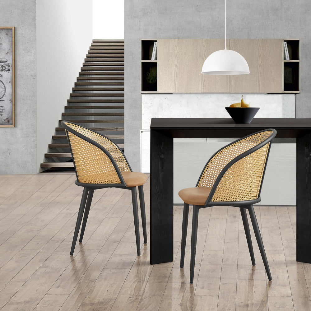 Esszimmerstuhl Gagnef 2er Set Braun / Schwarz [en.casa] - premiumXL